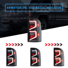 LED Tail Lights Rear Lamps For 2014-2018 GMC Sierra 1500 2500 3500 w/Startup Light