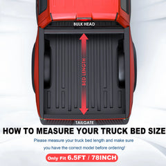 6.5FT FRP Hard Tri-Fold Truck Tonneau Cover For 1999-2006 Chevy Silverado/GMC Sierra 1500/2500/2500 HD/3500/3500 HD Truck Bed, On Top Style