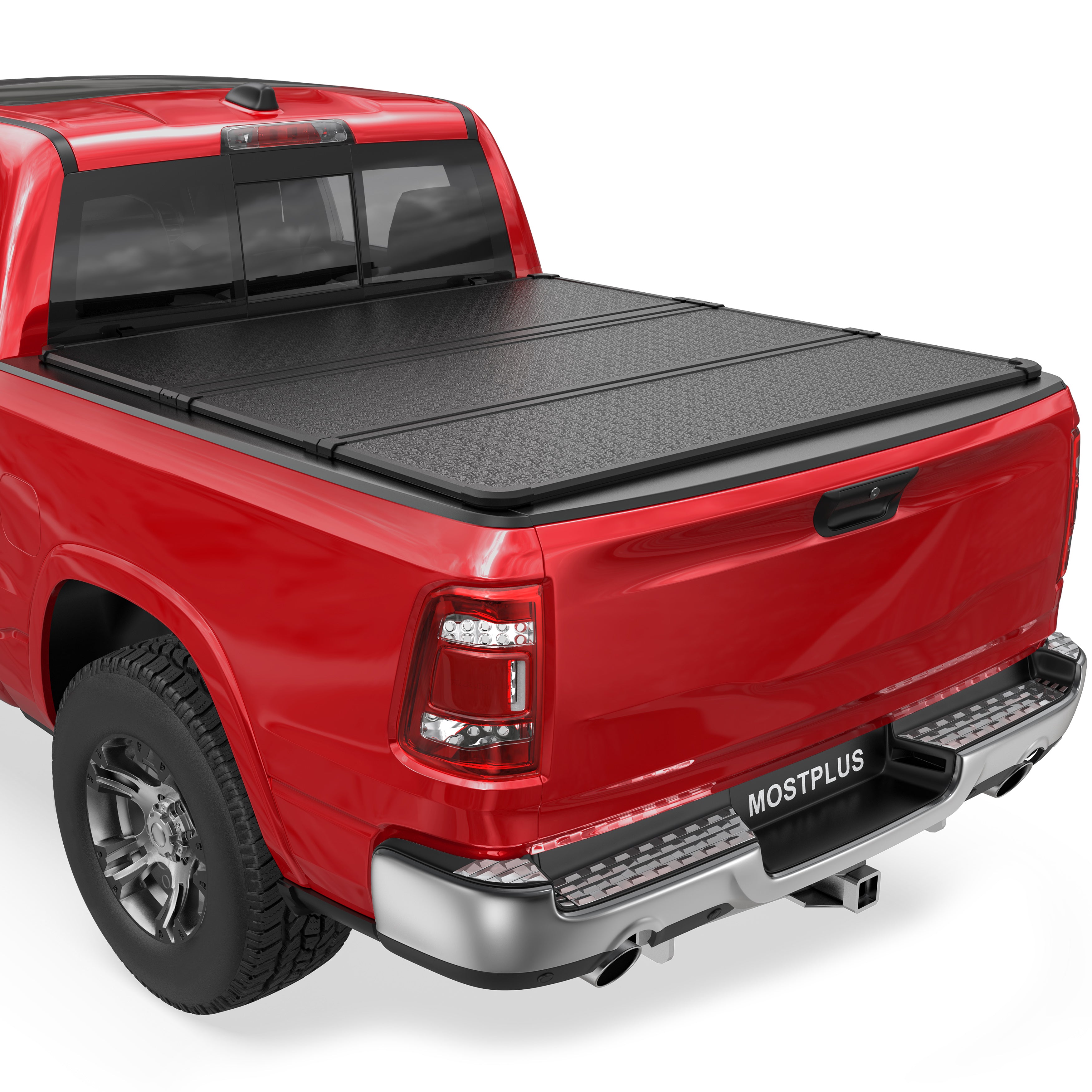 3-Fold 5.7FT Hard Tonneau Cover For 2009-2024 Dodge Ram 1500 Inclu. Classic & New Body Fleetside (for Models w/o Ram Box) Aluminum Truck Bed