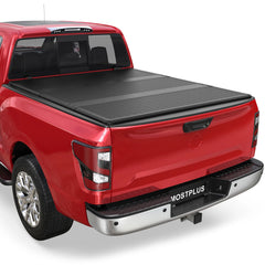 3-Fold 5.6FT FRP Hard Tonneau Cover For 2016-2024 Nissan Titan Bed with Factory Utility Track System