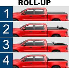 6FT Soft Roll Up Tonneau Cover For 2019-2023 Ford Ranger Truck Bed