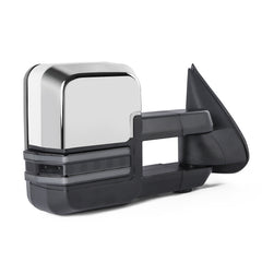 Chrome Power Heated Tow Mirrors For 1999-2002 GMC Sierra Chevrolet Silverado 1500 2500 3500