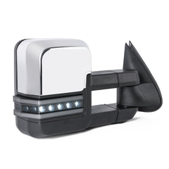 Chrome Power Heated Tow Mirrors For 2003-2006 GMC Sierra Chevy Silverado 1500 2500 2pcs