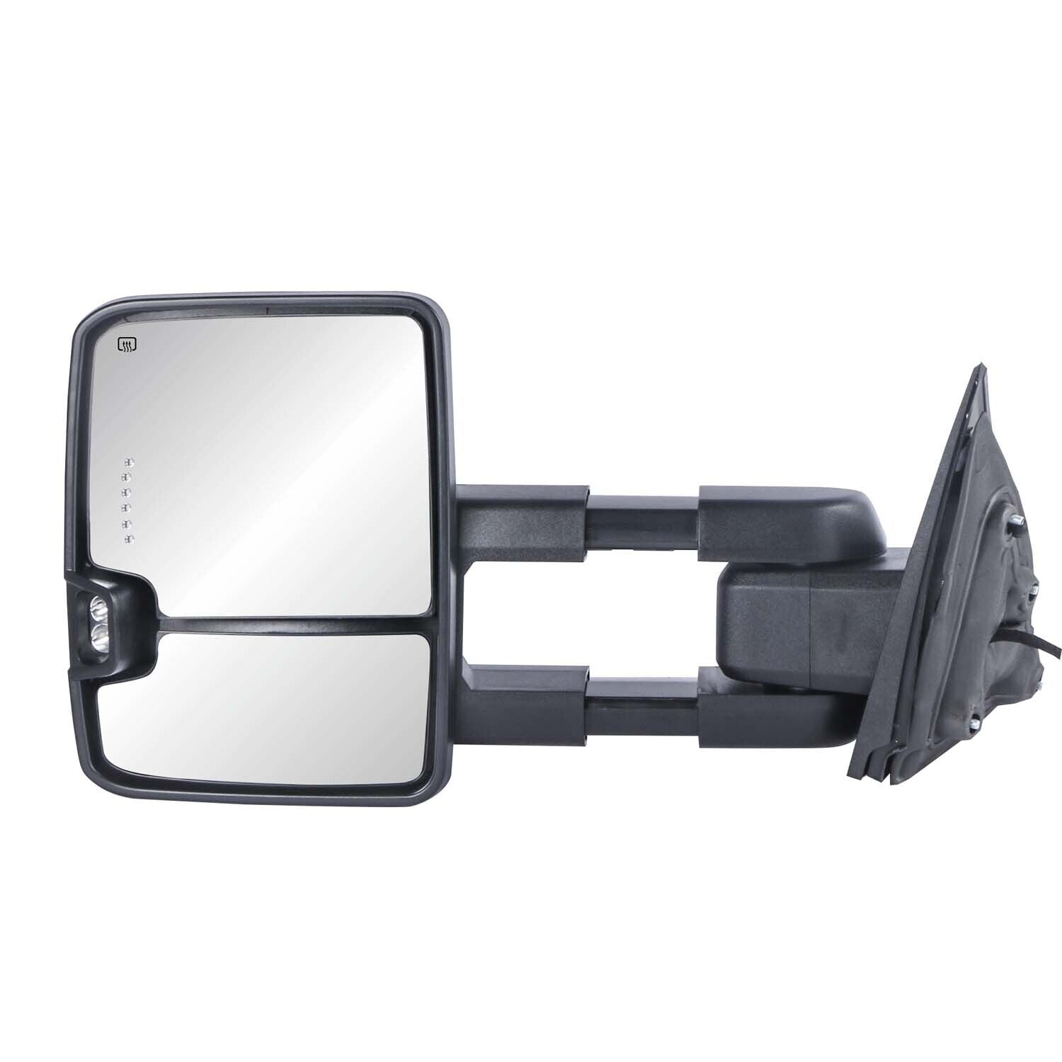 Pair Chrome Switchback Power Folding Tow Mirrors For 14-18 Silverado Sierra 1500 Pair Chrome Switchback Power Folding Tow Mirrors For 14-18 Silverado Sierra 1500