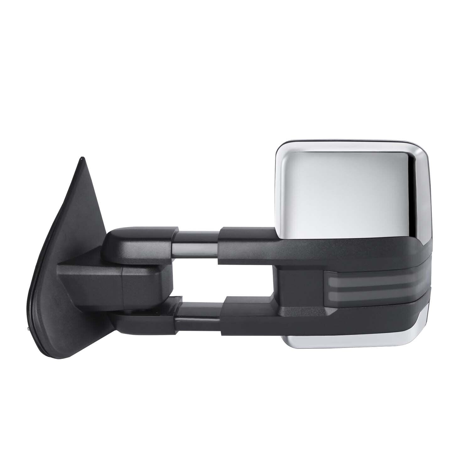 Switchback Chrome Power Fold Tow Mirrors For 2014-2018 Silverado/Sierra 1500 – Heated & LED