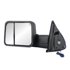 Black Power Heated Tow Mirrors For 2002-2008 Dodge Ram 1500, 2003-2009 Ram 2500/3500 w/ Led Turn Light