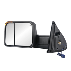 Black Power Heated Tow Mirrors For 2002-2008 Dodge Ram 1500, 2003-2009 Ram 2500/3500 w/ Led Turn Light