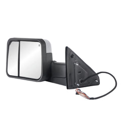 Chrome Power Heated Towing Mirrors w/ Temp Sensor Puddle Light For 2009-2018 Ram 1500 2500 3500 2pcs