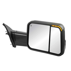 Black Power Heated Flip Up Tow Mirrors For 2019-2022 Ram 1500 2pcs