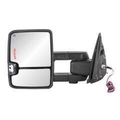 Black Power Heated Towing Mirrors w/ Puddle Light & LED Signals For 2003-2008 Dodge Ram 1500 2500 (Set of 2)