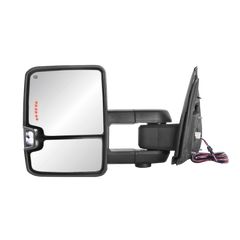 Black Power Heated Tow Mirror w/Sequential Turn Signal For 2009-2018 Dodge Ram 1500 (Set of 2)