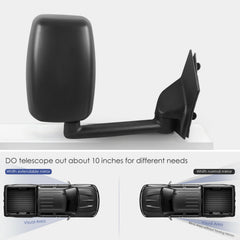 Manual Folding Tow Mirror For 2003-2017 Chevy Express GMC Savana 1500 2500 3500 Driver/Left Side Only