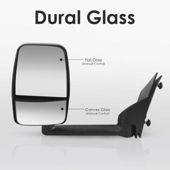 Manual Folding Tow Mirrors For 2003-2017 Chevy Express GMC Savana Side View