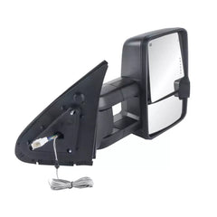 Black Power Folding Switchback Tow Mirrors For 2007-2021 Toyota Tundra 2008-2017 Sequoia (Set of 2)