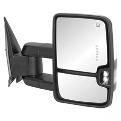 White Painted Power Heated Tow Mirrors w/Turn Signals For 2008-2013 Silverado 1500 2500HD 3500 (Set of 2)