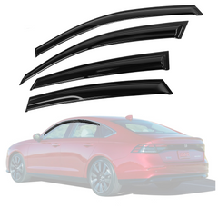 Window Visors Rain Guards For 2018-2022 Honda Accord 3D Wavy Mugen Style 4-Door Sedan