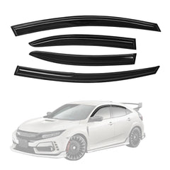 Window Visor Rain Guards For 2006-2011 Honda Civic Mugen II Style 4-Door Sedan