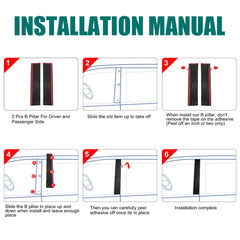 Front Door Outer B Pillar For Chrysler Town Country Dodge Grand Caravan (Set of 2)