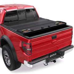 5.5FT 4 Fold Hard Tonneau Cover For 2015-2024 Ford F150 F-150 Solid Truck Bed