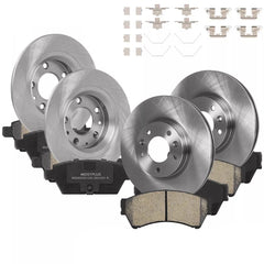 Front+Rear Disc Rotors Brake Pads Kits For 2006-2012 Ford Fusion Mazda 6 Lincoln Mkz (Set of 8)