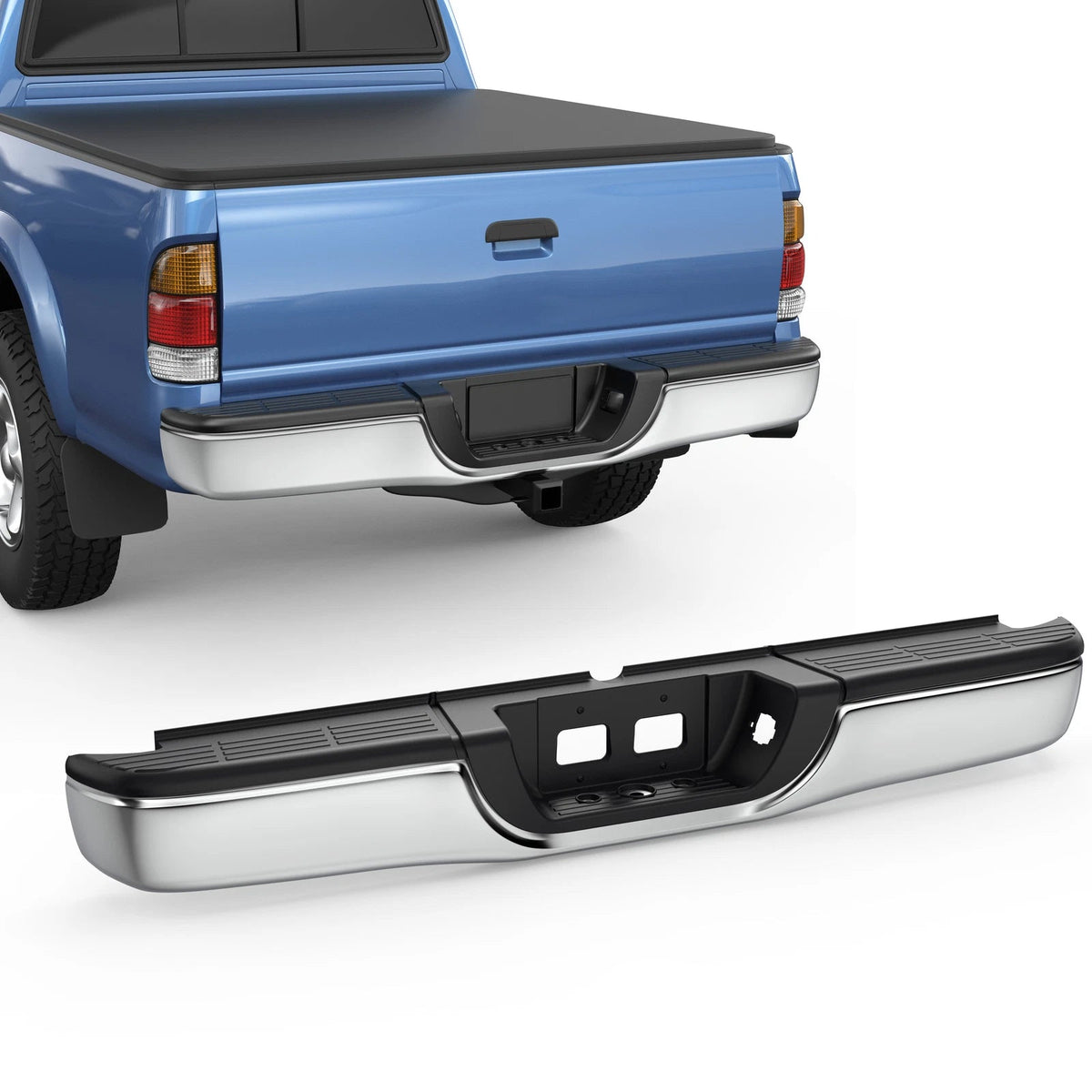 Chrome Steel Rear Bumper Assembly For 2000-2006 Toyota Tundra TO1103107