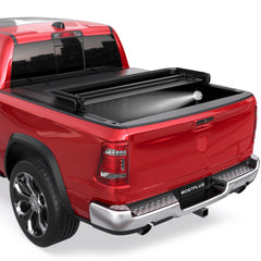 5.7FT Tri-Fold Soft Tonneau Cover For 2009-2025 Dodge Ram 1500 Inclu. Classic & New Body Fleetside Truck Bed Cover without RamBox