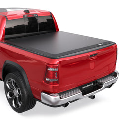 5.7FT Roll-Up Soft Tonneau Cover For 2009-2025 Ram 1500 (2019-2023 Ram 1500 Classic Only) Truck Bed
