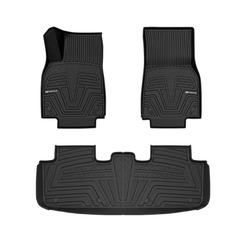 All Weather Floor Mats For 2025-2026 Tesla Model Y Juniper, Custom Fit 1st & 2nd Row Floor Liners