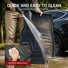 All Weather Floor Mats For 2025-2026 Tesla Model Y Juniper, Custom Fit 1st & 2nd Row Floor Liners