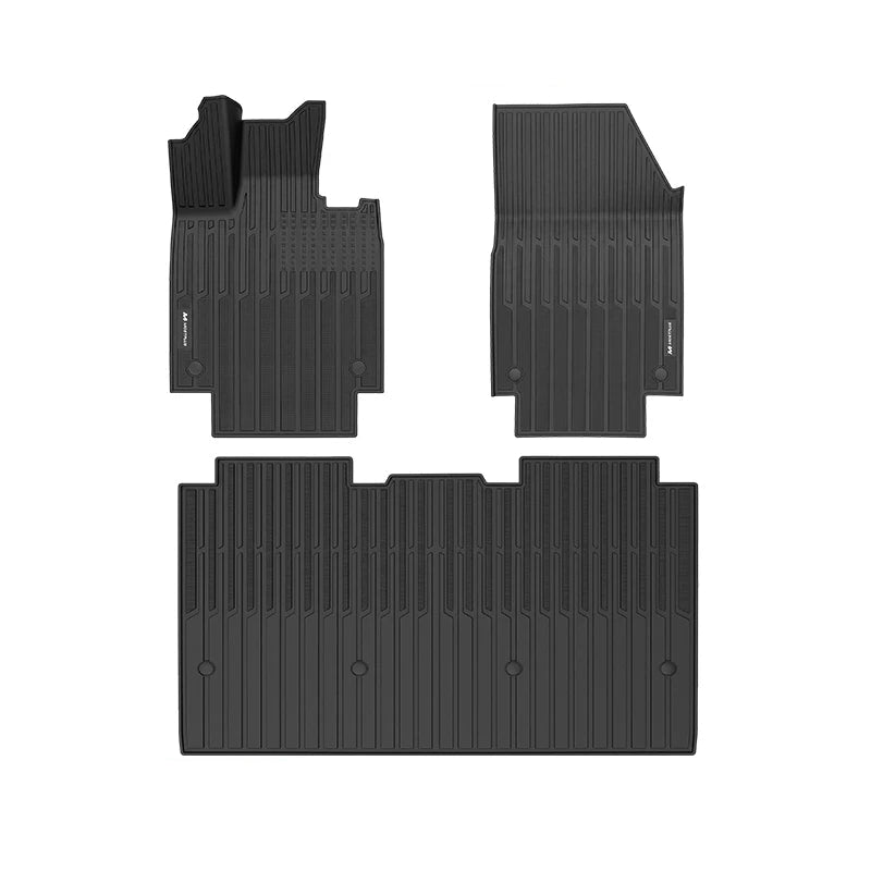 All Weather Floor Mats For 2024-2026 Tesla Cybertruck, Custom Fit 1st & 2nd Row Car Floor Liners