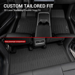 All Weather Floor Mats For 2024-2026 Tesla Cybertruck, Custom Fit 1st & 2nd Row Car Floor Liners