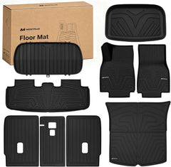 All Weather Floor Mats For 2025-2026 Tesla Model Y Juniper (Not Fit 7 Seat and Standard) with Rear Cargo Liners, Seat Cover Protector
