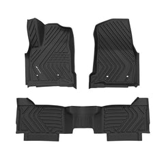 All Weather Floor Mats For 2024-2026 Toyota Tacoma Double Cab (Not fit Hybrid), Custom Fit Front & Rear 2 Row Floor Liners