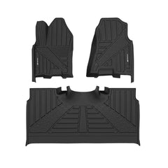 All Weather Floor Mats For 2025-2026 Ram 1500 Crew Cab with Rear Under-Seat Factory Storage Bucket Seat, TPE Durable Floor Liners