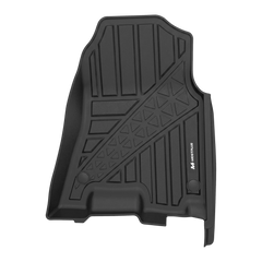 All Weather Floor Mats For 2019-2024 Ram 1500 & 2021-2024 1500 TRX Crew Cab with Rear Under-Seat Storage Bucket Seat (NOT Fit for Classic Model), TPE Custom Fit Front & Rear Floor Liners