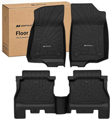 All Weather Floor Mats For 2018-2026 Jeep Wrangler JL Unlimited 4 Door Gas & MHEV (Not for JK, PHEV or 2-Door Models), TPE Custom 1st & 2nd Row Floor Liners
