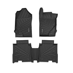 All Weather Floor Mats For 2021-2026 Ford Bronco 4-Door Models Only (Not for Sport & Rubberized Floor), Custom Fit 1st & 2nd Row Floor Liners