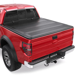 4.5FT 4-Fold Flush-Mount FRP Hard Tonneau Cover For 2021-2025 Ford Maverick Truck Bed Low-Profile Style