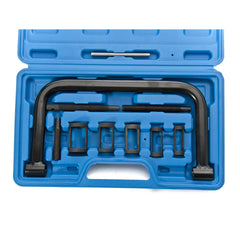 Engine Overhead Solid Valve Spring Compressor Automotive Tool C Clamp Service Set-10 Pieces