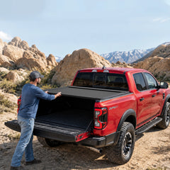 5.5FT Hard Retractable Tonneau Cover For 2015-2026 Ford F-150, Aluminum Low-Profile Style Retractable Truck Bed Cover