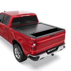 5.8FT Hard Retractable Tonneau Cover For 2019-2026 Chevy Silverado GMC Sierra 1500 (w/o Bed Rails), Aluminum Low-Profile Style Retractable Truck Bed Cover