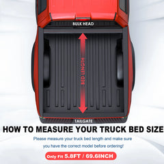 5.8FT Hard Retractable Tonneau Cover For 2019-2026 Chevy Silverado GMC Sierra 1500 (w/o Bed Rails), Aluminum Low-Profile Style Retractable Truck Bed Cover