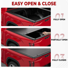 5.7FT Hard Retractable Tonneau Cover For 2019-2026 Ram 1500 New Body Crew Cab (w/o RamBox), Aluminum Low-Profile Style Retractable Truck Bed Cover