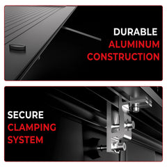 5.7FT Hard Retractable Tonneau Cover For 2019-2026 Ram 1500 New Body Crew Cab (w/o RamBox), Aluminum Low-Profile Style Retractable Truck Bed Cover