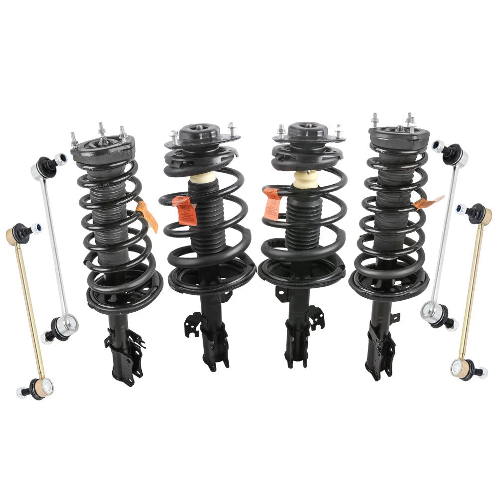 Front+Rear Struts Shocks For 2002-2003 Toyota Camry Lexus ES300 w/Coil Spring & Sway Bar Links (Set of 8)