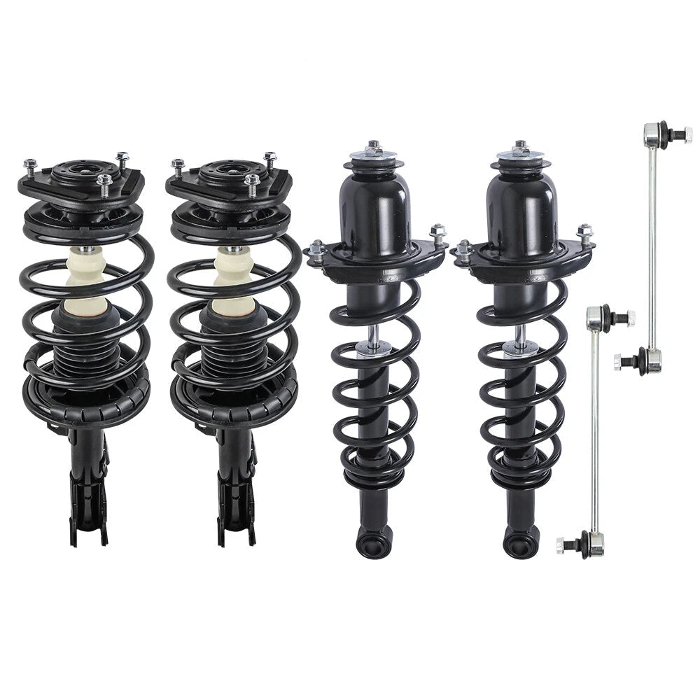 Front+Rear Shock Struts For 2004-2009 Toyota Prius w/Coil Spring & Sway Bar Links (Set of 6)