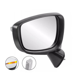 Driver / Left Side Heated Manual Fold Mirror For 2015-2016 Mazda CX-5 w/Signal 6 Wires