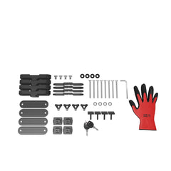 Black Universal Mount Lockable Ski & Snowboard Roof Rack Carriers Cross Bars w/ Keys & Rubber Padding