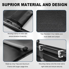 Soft Roll-Up 6.5FT Truck Tonneau Cover For 2014-2018 Chevy Silverado GMC Sierra 1500/2500HD/3500HD Bed