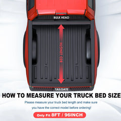 Soft Roll-Up 8FT Truck Tonneau Cover For 2015-2026 Ford F-150 Long Bed